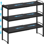 25.5 Inches 3 Pack Expandable Cabinet Shelves, Stackable Shelf Organizer by X-cosrack