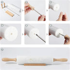 Koville White Marble Rolling Pin - Image 3