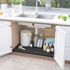 SIKADEER 25" x 22" Under Sink Mat Waterproof, Silicone Mat Kitchen Drawer Shelf - Image 2