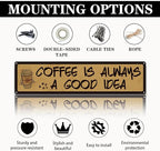 Coffee Decor, Retro Metal Tin Sign, Coffee is Always A Good Idea, Rustic - Image 3
