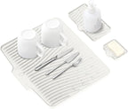 Silicone Dish Drying Mat for Kitchen Counter, Dish Drying Pad, Non-Slip Drain by COPLIB
