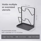Pot Lid Holder While Cooking, Kitchen Pot Lid Storage Rack - Image 5