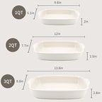 3-Pack Ceramic Baking Dishes Set, Heavy-Duty Oven-Safe Stoneware, Deep - Image 3