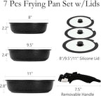 ESLITE LIFE Nonstick Ceramic Frying Pans Skillets Set - Image 2