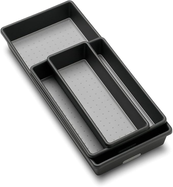 madesmart Storage Bins | Multi-Purpose | Granite | Nonslip Bottom | Set of 3 - Image 3