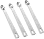 4 PCS 1/16 Teaspoon Single Measuring Spoon, Stainless Steel 1/16 Tsp Small by KALIONE