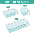 WOWBOX 9 Pack Clear Drawer Organizer Set, Acrylic Drawer Storage Trays - Image 2