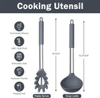 TeamFar Silicone Kitchen Utensils, Non-Toxic & Heat-Proof, Dishwasher Safe - Image 2