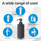 Black Soap Dispenser, Matte Black Stainless Steel, Rust-Proof Liquid Hand Dish - Image 7