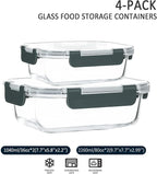 M MCIRCO [80 oz & 36 oz Extra Large Glass Food Storage/Baking Containers Set - Image 2