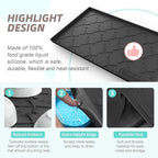 SIKADEER 25" x 22" Under Sink Mat Waterproof, Silicone Mat Kitchen Drawer Shelf - Image 4