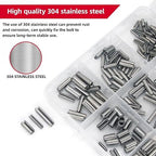 424-Piece Stainless Steel Roll Pin Kit – Spring Dowels, Slotted & Split Pins – - Image 3
