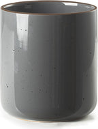 getstar Large Utensil Holder for Kitchen Counter, 7.2" Grey Ceramic Utensils by Getstar