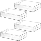 ShelfShaper Large Clear Plastic Storage Bins, Pantry Organizers and Storage by ShelfShaper