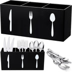 Suzile Acrylic Cutlery Storage Organizer Bin Silverware Caddy Countertop Knife by Suzile