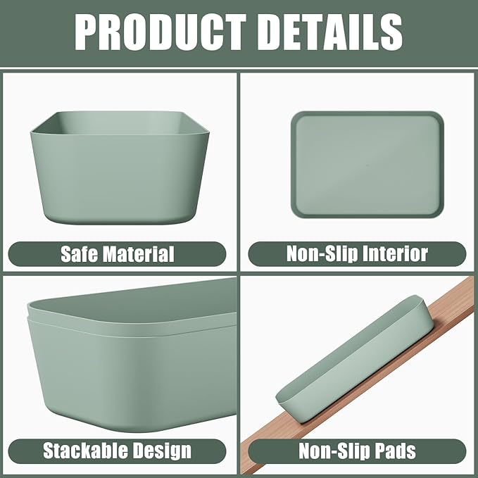 Plastic Drawer Organizers, Bathroom and Vanity Organizer Plastic Tray, Makeup - Image 3