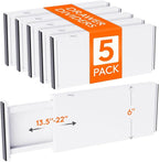 Lifewit 5 Pack 6" High Drawer Dividers 34-56cm/13.5-22" Adjustable Drawer by Lifewit