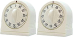 60 Minute Wind Up Timer, Visual Mechanical Timer by NUOSWEK