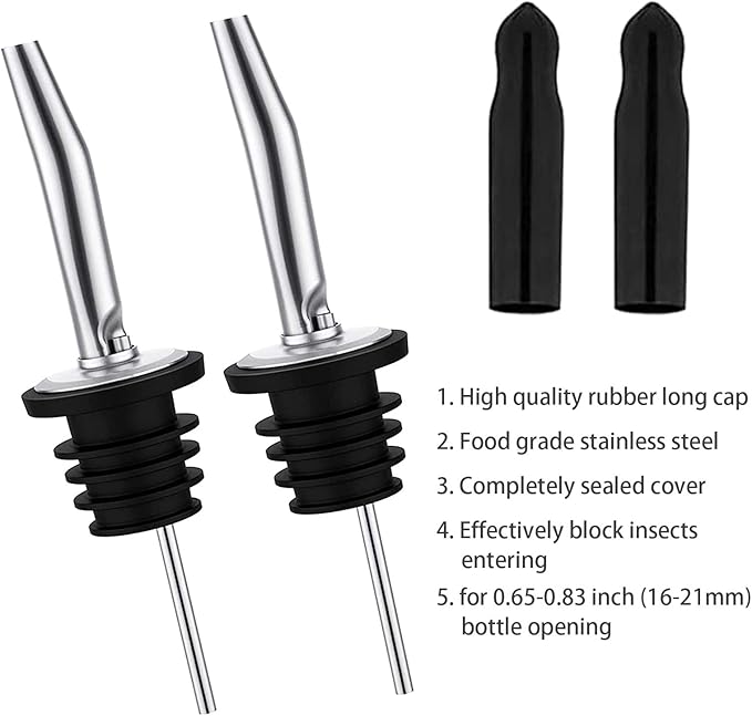 Pafusen 12 Pack Liquor Bottle Pourers, Liquor Pour Spout - Image 2
