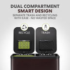 Simpli-Magic 60 Liter / 16 Gallon Rectangular Hands-Free Dual Compartment - Image 2