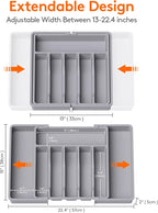 Lifewit Silverware Drawer Organizer, Expandable Utensil Tray - Image 3