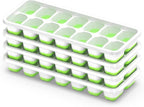 ChefAide Ice Cube Tray with Lid, 4 Packs 56 Cubes Durable Stackable Ice Cube - Image 9