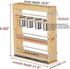 OCG 5" Pull-Out Solid Wood Storage Organizer - Image 3