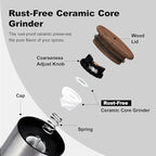 Aelga Pepper Mill - 4oz Stainless Steel Pepper Grinder Manual - Image 5
