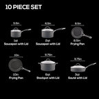 Circulon 83903 Radiance Hard Anodized Nonstick Cookware Pots and Pans Set - Image 3