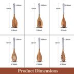 Wooden Spoons For Cooking, 6 Pieces Natural Acacia Wooden Cooking Utensils or - Image 7