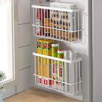 2 Piece Kitchen Cabinet Door Storage Box, Self Adhesive Wall Mounted Storage - Image 3