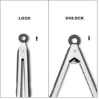 Premium 304 Stainless Steel Tongs Set – 12" Grill Tongs & 9" Cooking Tongs - Image 4