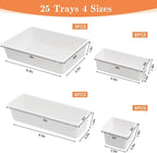 SpaceHacks 25 PCS Plastic Drawer Organizer Set, 4-Size Versatile Organizer - Image 2