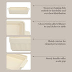 Martha Stewart Broadbrook Ceramic Bakeware, 13x9 Inch Rectangular Baking Dish - Image 4