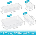 ElegantArray 12 PCS Drawer Organizer Set, 4 Sizes Tool Storage Trays, - Image 2