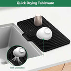 GUUKIN Silicone Dish Drying Mat, 17.7" x 11.8 " Drying Matt Kitchen Counter - Image 3