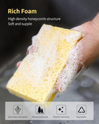 Cellulose Sponges, Heavy Duty Scrub Kitchen Sponge, Clean Tough Messes Without - Image 8