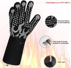 Comsmart BBQ Gloves, 1472F Heat Resistant Silicone Non-Slip Oven Mitts - Image 4