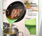Collapsible Funnel Set of 3 | Silicone Pot Edge Soup Pour Spout | Food Grade - Image 5
