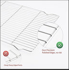 2-Pack Cooling Racks for Baking, 10x15 Inch Heavy Duty Stainless Steel Wire - Image 4