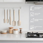 Coukre Silicone Spatula Set of 5, High Temperature Resistant, Food Grade - Image 4
