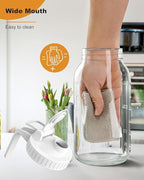 64oz Glass Pitcher, 2 Quart Mason Jar Pitcher - Image 5