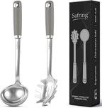 Safring Stainless Steel Soup Ladle and Spaghetti Spoon Set, Heat Resistant by Safring