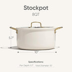 CAROTE 8QT Full Clad Tri Ply Stainless Steel Stock Pot - Image 2