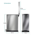 Home Zone Living 12 Gallon Slim Kitchen Trash Can - Image 6