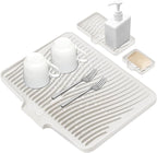 Silicone Dish Drying Mat for Kitchen Counter, Dish Drying Pad, Non-Slip Drain by COPLIB