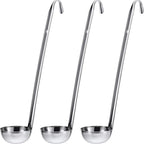 meekoo 3 Pieces Stainless Steel Ladle Soup Handle Ladle by meekoo