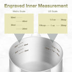 2PCS 1/4Cup Single Measuring Cup, Etched Inner Scale Stainless Steel Measure - Image 3