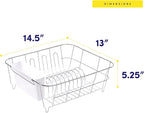 Sweet Home Collection Metal 2 Piece Dish Drying Rack Set Drainer - Image 4
