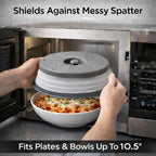 HIC Kitchen Collapsible Microwave Food Cover, BPA Free, Contains Splatter and - Image 2